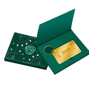 Wicked x Starbucks Gold Card Keychain loaded with $50.00